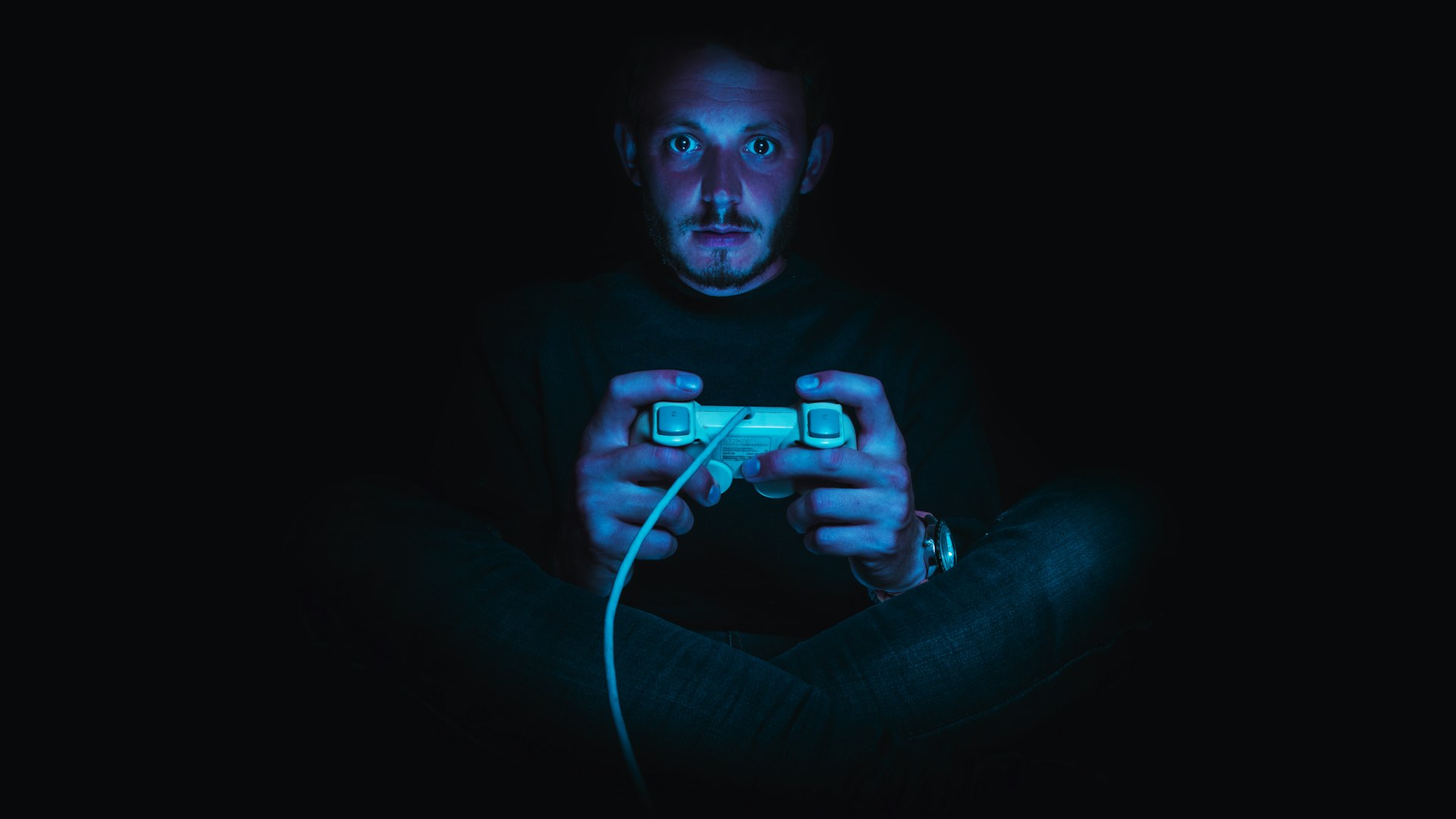 Neon-lit gaming arena at MysticHeroRealm